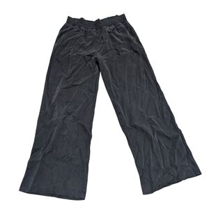 Cloth & Stone Black Charcoal Wide-Leg Trousers Tencel Lyocell Women's XL